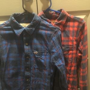 Bundle of hollister warm button downs